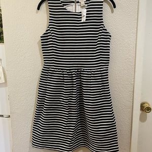 NWT J. Crew Black and white striped dress